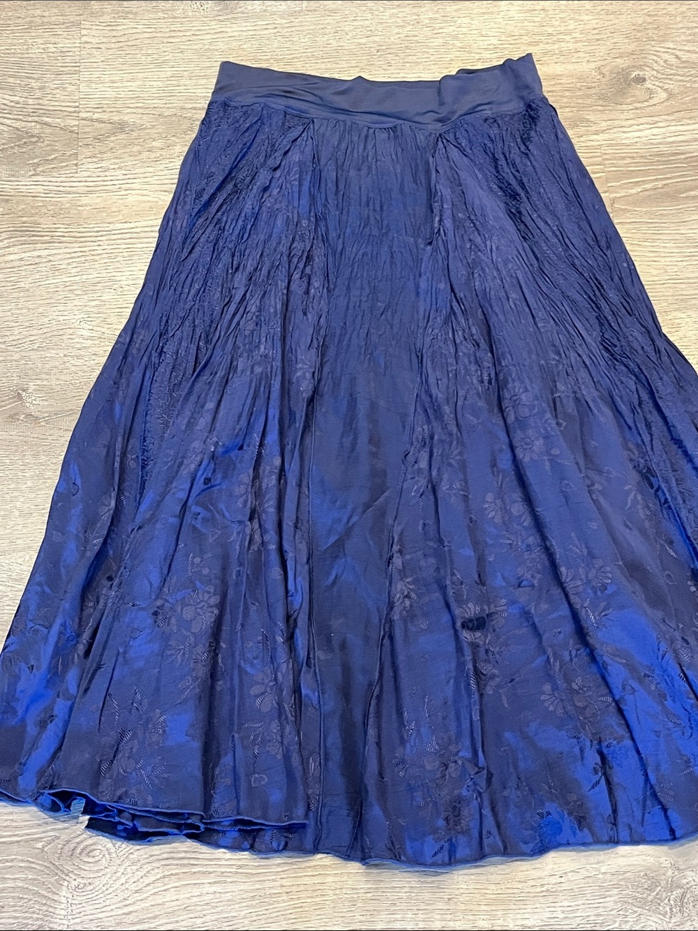 Coldwater Creek Navy Blue Full Circle Skirt